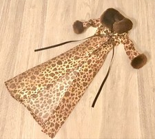 Barbie Fashion Avenue Boutique 1998 cappotto stampa leopardata solo pelliccia marrone #20629 HTF