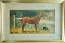 BARTOLENA GIOVANNI – Cavallo (Olio su tavola, 24 x 45)