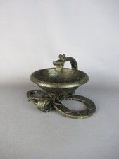 PARTICOLARE CENTROTAVOLA IN FERRO BATTUTO SCURO FIGURA SERPENTE