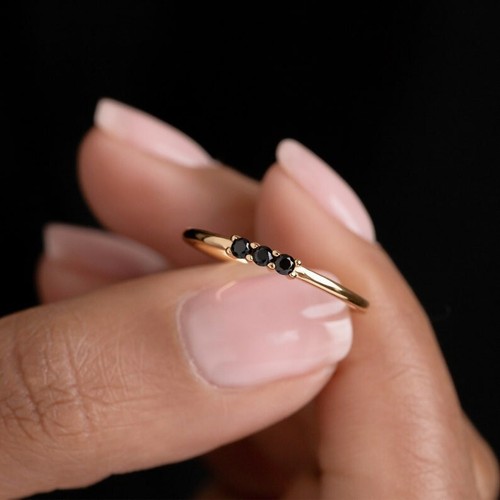 Anello delicato onice nero