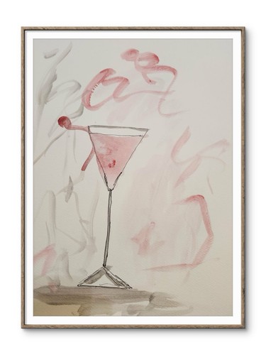 Bicchiere vino astratto - bicchiere, da