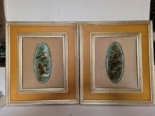 Antica coppia di dipinti su