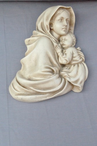 Madonna con bambino gesso - madonna,