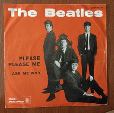 THE BEATLES 'PLEASE PLEASE ME'  7" ITALY ORIGINAL 45  w/PS  (Blue Labels)