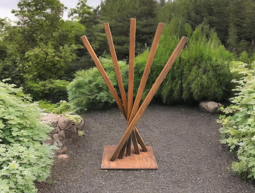 Scultura moderna metallo - in,