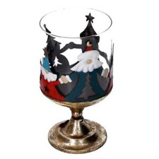 Portacandele metallo con babbo