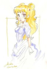 MICHELA CACCIATORE Disegno Originale Firmato 2008 PINUP Original Art Sketch!