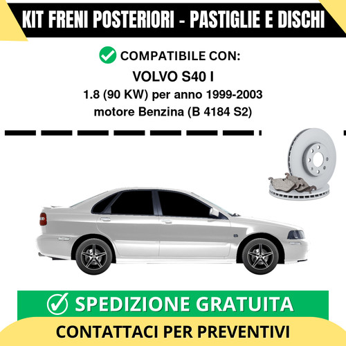 Kit freni posteriori volvo - kit,