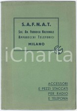 1930 ca MILANO - SAFNAT Catalogo apparecchi telefonici