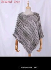 Scialle Poncho di pelliccia di