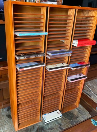 Raccoglitore dvd in legno - cd,