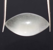 Pietra preziosa cabochon marchesa naturale occhio di gatto bianco 10,55 carat...