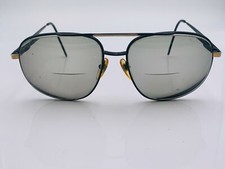 Vintage Precision Flex MM2 Black Gold Metal Pilot Sunglasses FRAMES ONLY