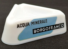 BORGOFRANCO ACQUA MINERALE POSACENERE VETRO OPALINO  - PUBBLICITARIO ANNI '70/80