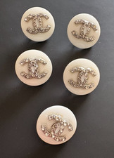 Chanel white silver cc - &,