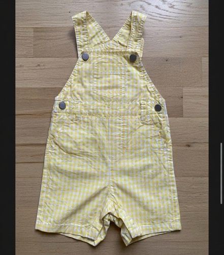 Salopette coton vichy jaune - salopette,