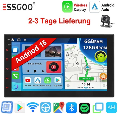 Autoradio 128g android 15 - autoradio, 6+128g