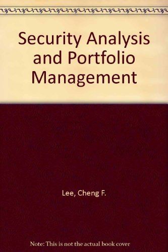 Security analysis portfolio - security, &