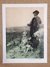Eugenio Cecconi Il Braccaiolo Maremmano 1890 Caccia in Maremma Stampa del 1932