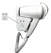 ASCIUGACAPELLI DA PARETE MURO HOTEL PHON CAMPEGGIO PALESTRA ASCIUGA CAPELLI ITA