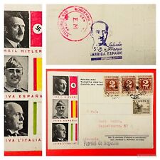 Cartolina Militare Propaganda Mussolini - Franco - Hitler - Viaggiata - Annullo