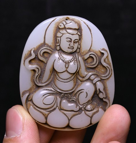 Cina giada bianca kwan yin - giada,