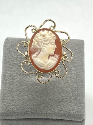 Anello oro 14kt con cammeo - anello,