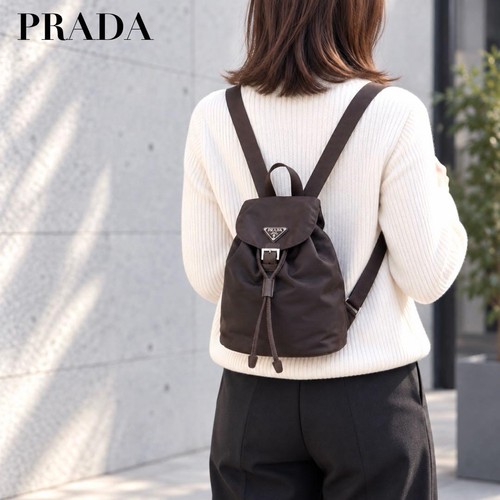 Zaino prada nylon con logo - in,