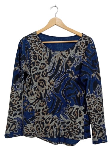 Maglia manica lunga donna blu - manica,