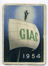 tessera  GIAC (Gioventù Italiana di  Azione Cattolica) 1954 - Intestata