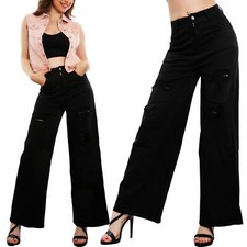 Pantaloni donna jeans flare