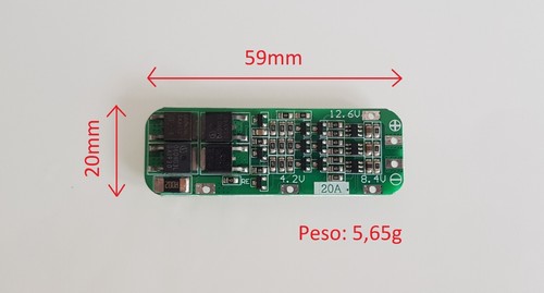 Bms 20a per batterie - 3s,