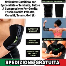 Gomitiera x Epicondilite e Tendinite, Tutore A Compressione x Gomito,Fascia TG L