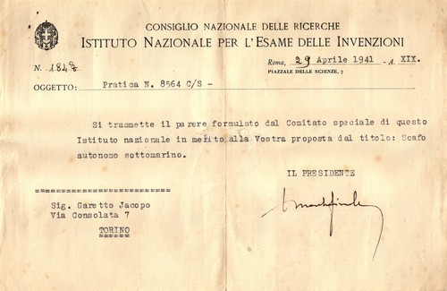 Documento del 1941 istituto - del,