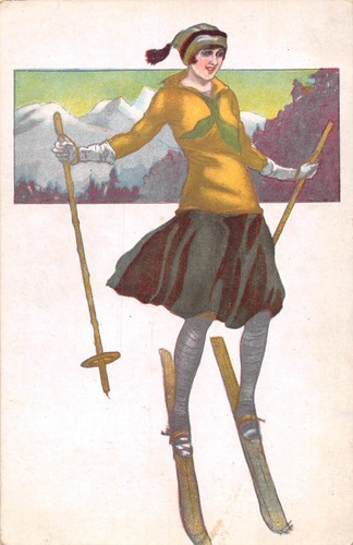 Postcard glamour the girl - postcard,