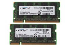 Crucial 2X2GB 2G 2RX8 PC2-5300S memoria RAM DDR2 667Mhz 200pin computer portatile SODIMM