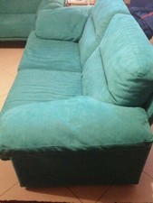 Divano 2 divani 2 posti in alcantara colore verde