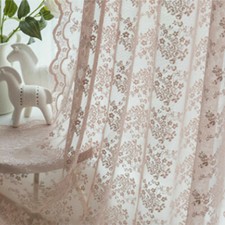 Tenda pizzo tulle ricamato floreale rete trasparente uncinetto drappeggio tessuto pannello casa