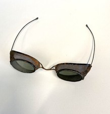 ANTICHI OCCHIALI  VITTORIANI da SOLE CARROZZA FERROVIA VIAGGIO '800 STEAMPUNK