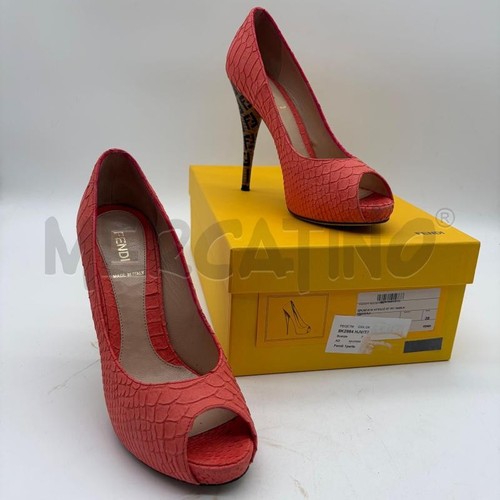 Decollete fendi corallo open - decollete,