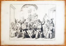 Bartolomeo Pinelli 1823 stampa antica costumi roma carnevale maschere