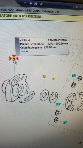 Regolatore camme pompa - regolatore,