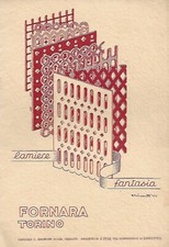 CATALOGO FORNARA TORINO LAMIERE FORATE 1955 ILLUSTRATORE  BISCARETTI RUFFIA