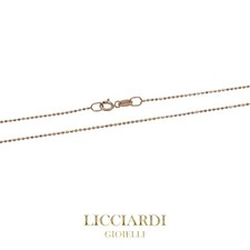 Collana unisex sfere oro rosa 18kt