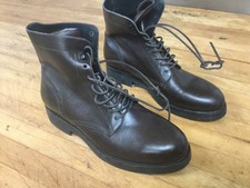 Stivali Buttero Marrone Scuro Pelle di Vacchetta Lacci Taglia 42 Made in Italy Uomo