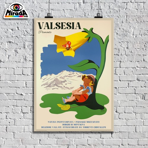 Poster vintage valsesia - poster,