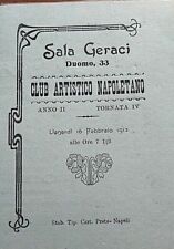 1912 SALA GERACI TEATRO LU SCARFALIETTO EDUARDO SCARPETTA NAPOLI VIA DUOMO