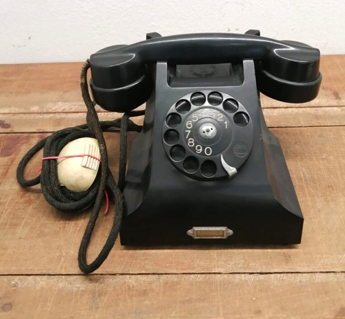 Vecchio telefono cornetta - telefono, a