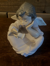 Statuina angelo in porcellana Lladro HEAVENLY CHIMES con campana #5723 Daisa 1989