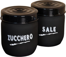 Maury'S Set 2 Barattoli in Vetro Satinato Da 425 Ml per Sale E Zucchero, Colore 